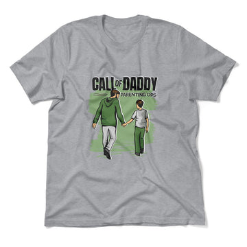 Call Of Daddy Men/Unisex T-Shirt in Athletic Heather color